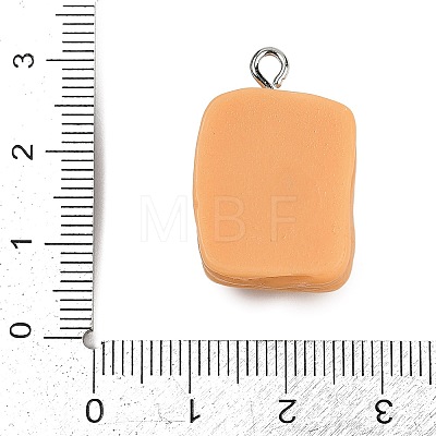 Opaque Resin Pendants RESI-S016-01G-1