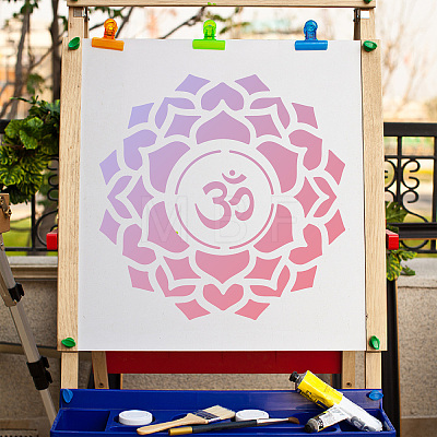 Chakra Yoga PET Plastic Drawing Painting Stencils Templates DIY-WH0244-199-1