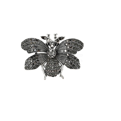 Bee Alloy Rhinestone Brooch PW-WGAD9CF-01-1