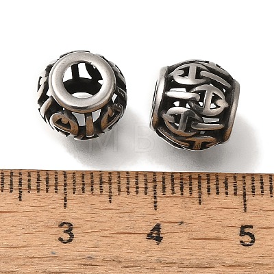 304 Stainless Steel European Beads STAS-D191-06C-AS-1