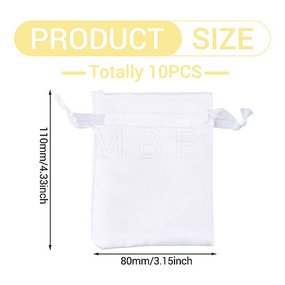 10Pcs Brocade Good Luck Fortune Drawstring Gift Blessing Bags PAAG-TADJ0001-01A-1