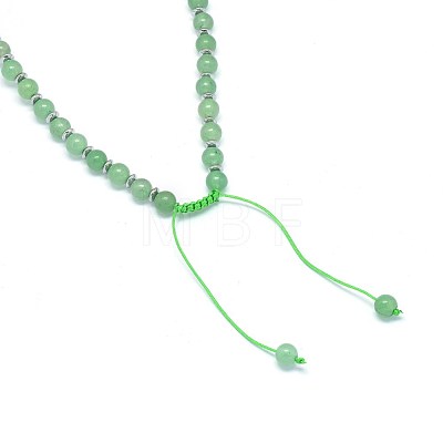 Natural Green Aventurine Pendant Necklaces NJEW-P241-C06-1