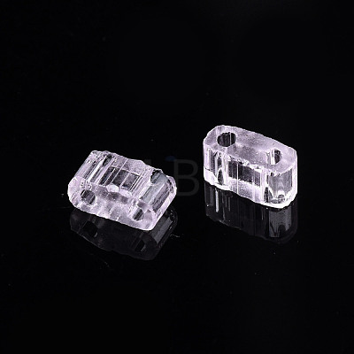 2-Hole Transparent Glass Seed Beads SEED-N004-002-C01-1