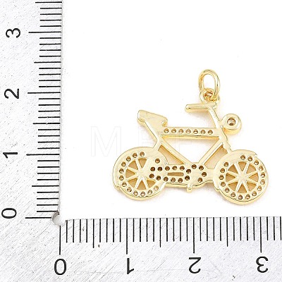 Brass Micro Pave Cubic Zirconia Pendants KK-F938-39G-03-1