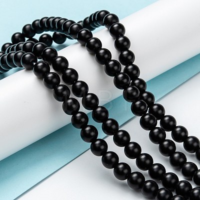 Natural Black Onyx Beads Strands X-G-Z024-01B-1