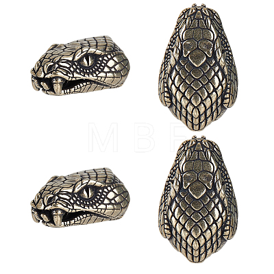 4Pcs Brass Beads KK-HY0004-66-1