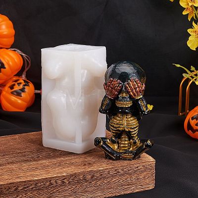Halloween Theme DIY Candle Silicone Molds DIY-SZ0007-14-1