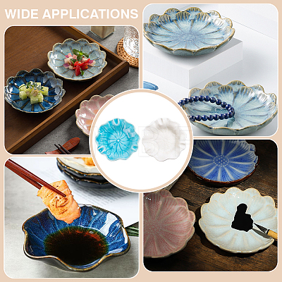 4Pcs 2 Colors Ceramic Jewelry Display Trays AJEW-PH0008-50-1