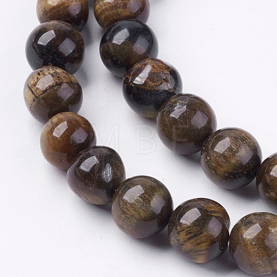 Natural Tiger Eye Round Bead Strands G-R200-10mm-1