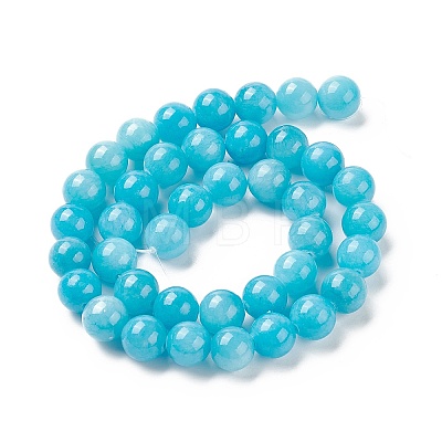 Natural Mashan Jade Round Beads Strands G-D263-10mm-XS20-1