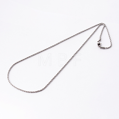 304 Stainless Steel Rope Chain Necklaces STAS-O056-D-10-1