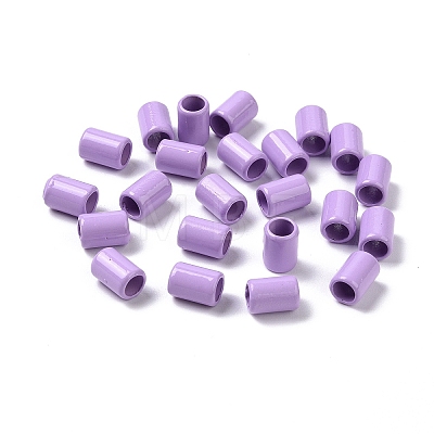 Column Rack Plating Spray Painted Alloy Beads for Jewelry Making PALLOY-F291-01D-1