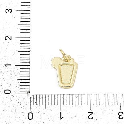 Brass Enamel Charms KK-G522-03G-1