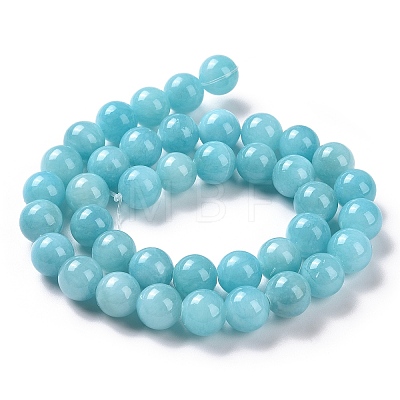 Natural Mashan Jade Round Beads Strands G-D263-4mm-XS28-1