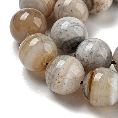 Natural Banded Agate Beads Strands G-NH0023-B01-02-1