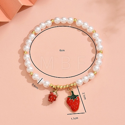 Brass Enamel Charm Bracelets GU0382-3-1