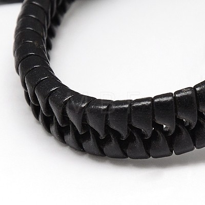 Trendy Unisex Casual Style Imitation Leather and Leather Bracelets X-BJEW-L302-M-1