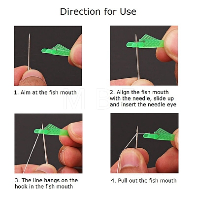 Fish Shaped Plastic Needle Threaders TOOL-K010-01C-1