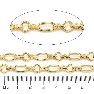 Ion Plating(IP) Handmade 304 Stainless Steel Oval Link Chains CHS-G038-04D-G-1