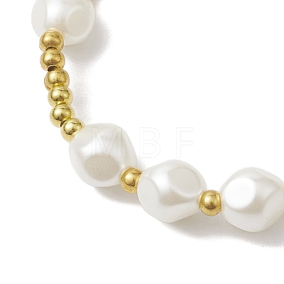 3Pcs 3 Styles 304 Stainless Steel & Resin & ABS Plastic Imitation Pearl Beaded Stretch Bracelet Sets BJEW-JB10874-1