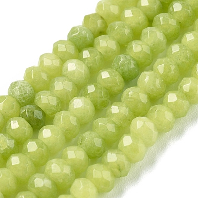 Dyed Natural Malaysia Jade Rondelle Beads Strands X-G-E316-2x4mm-41-1