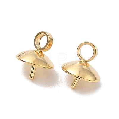 304 Stainless Steel Cup Pear Cup Peg Bails Pin Pendants STAS-G248-03-1