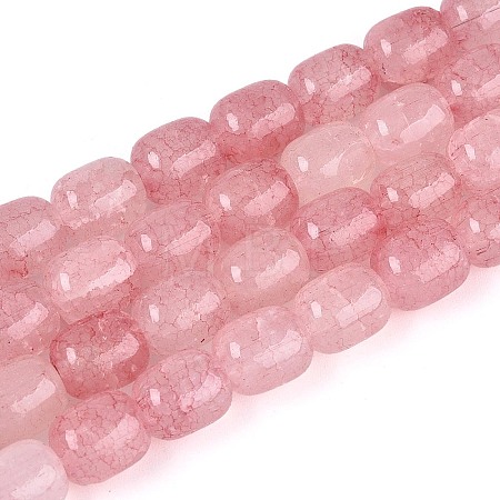 Baking Paint Crackle Glass Beads Strands DGLA-N019-01B-04-1