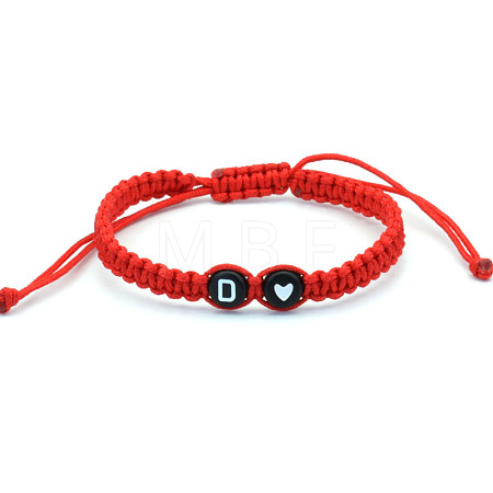 Resin Beads Braided Bead Bracelets FS-WG108B7-04-1