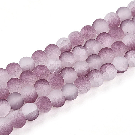 Crackle Glass Beads Strands GLAA-N009-6mm-05-1