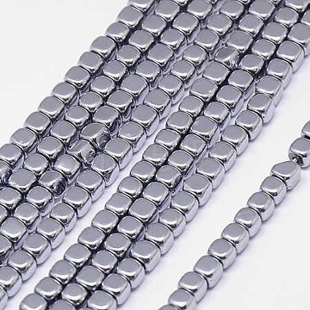 Electroplate Non-magnetic Synthetic Hematite Beads Strands G-J172-2x2mm-02-1