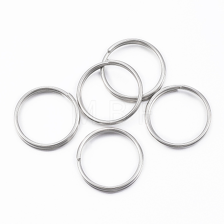 Tarnish Resistant 304 Stainless Steel Keychain Clasp Findings J0RBB011-1