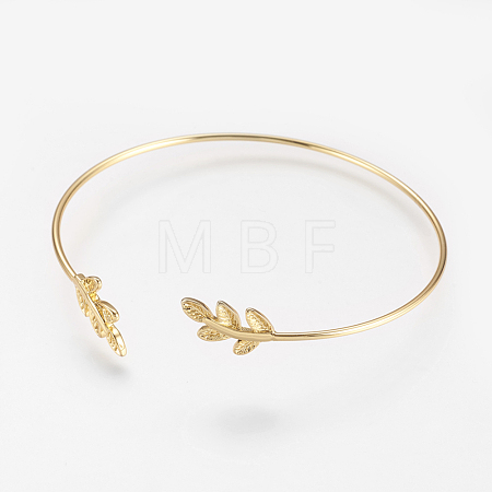 Brass Cuff Bangle X-BJEW-P168-F08-1