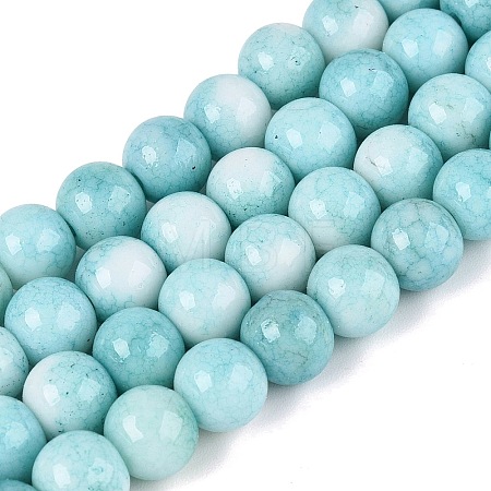 Opaque Ombre Effect Dyed Glass Beads Strands GLAA-Q106-04A-08-1