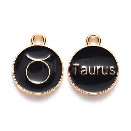 Alloy Enamel Pendants X-ENAM-S124-01B-08C-1