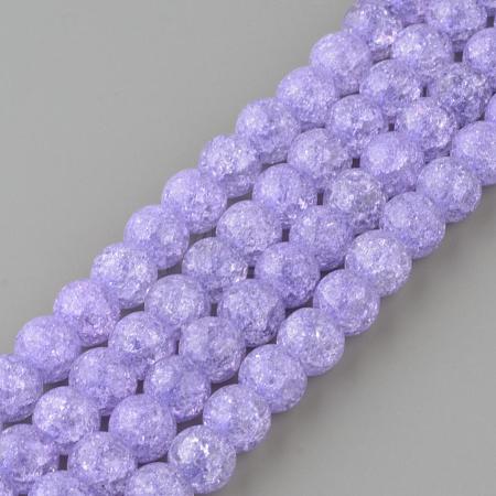 Synthetic Crackle Quartz Beads Strands GLAA-S134-6mm-15-1