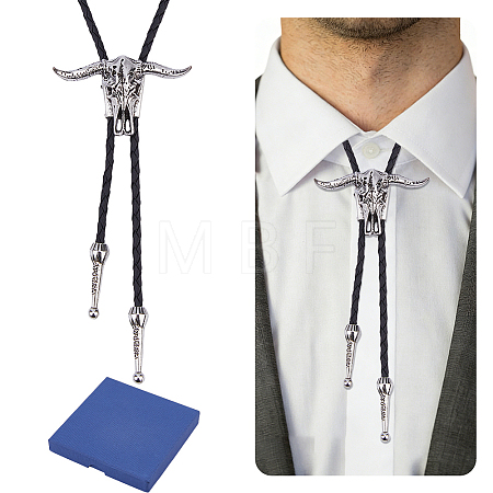 1Pc Alloy Cattle Head Bolo Tie Necklaces NJEW-MA0001-01-1