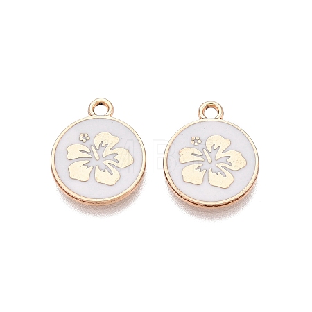 Rack Plating Alloy Enamel Pendants ENAM-N070-01F-03G-01-1