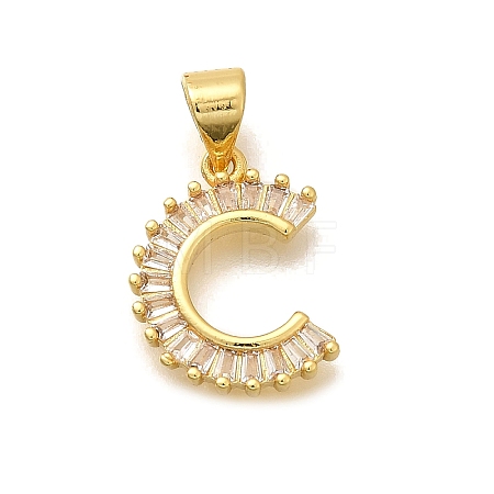Rack Plating Brass Micro Pave Cubic Zirconia Pendants KK-L226-100G-C-1