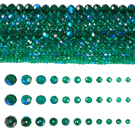 11 Strands 11 Styles Electroplate Glass Beads Strands EGLA-TA0003-01A-1