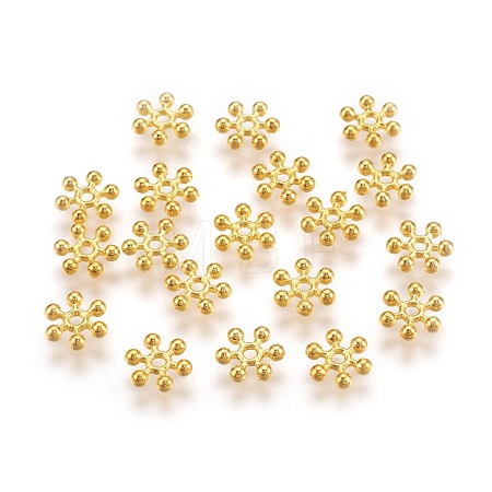 Snowflake Alloy Spacer Beads TIBEB-0581-G-RS-1