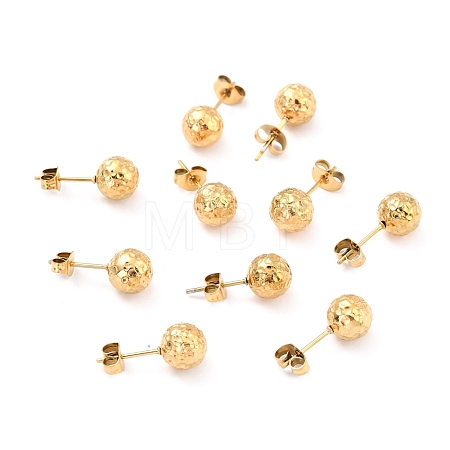 Ion Plating(IP) 304 Stainless Steel Stud Earring Findings STAS-I183-09B-G-1