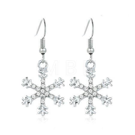 Snowflake Alloy Dangle Earrings FS-WGD9918-21-1