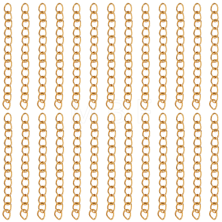 100Pcs Ion Plating(IP) 304 Stainless Steel Chain Extender STAS-BBC0006-14B-1