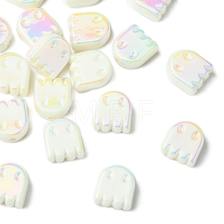 20Pcs UV Plating Acrylic Beads OACR-YW0005-01A-1