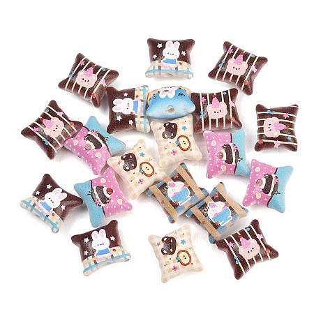 Printed Opaque Acrylic Beads MACR-B838-04-1