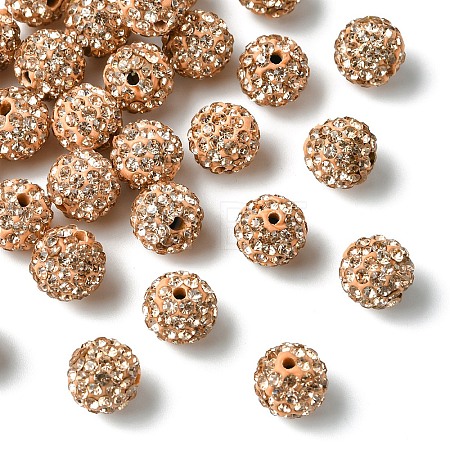 30Pcs Pave Disco Ball Beads RB-YW0001-14G-1