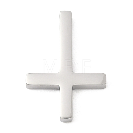 304 Stainless Steel Saint Peter's Cross Pendants STAS-K311-10E-P-1