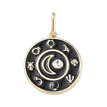 Brass Enamel Pendants LS-ENAM-I086-10-1