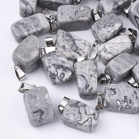 Natural Crazy Agate Pendants G-Q996-25-1
