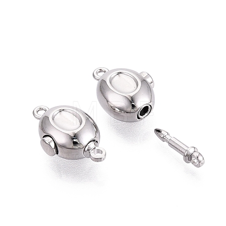 Brass Box Clasps KK-Q074-12P-1